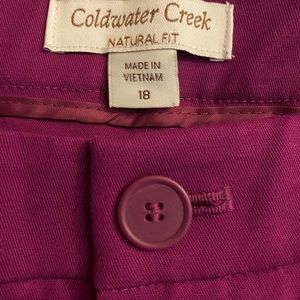 Purple straight leg pants